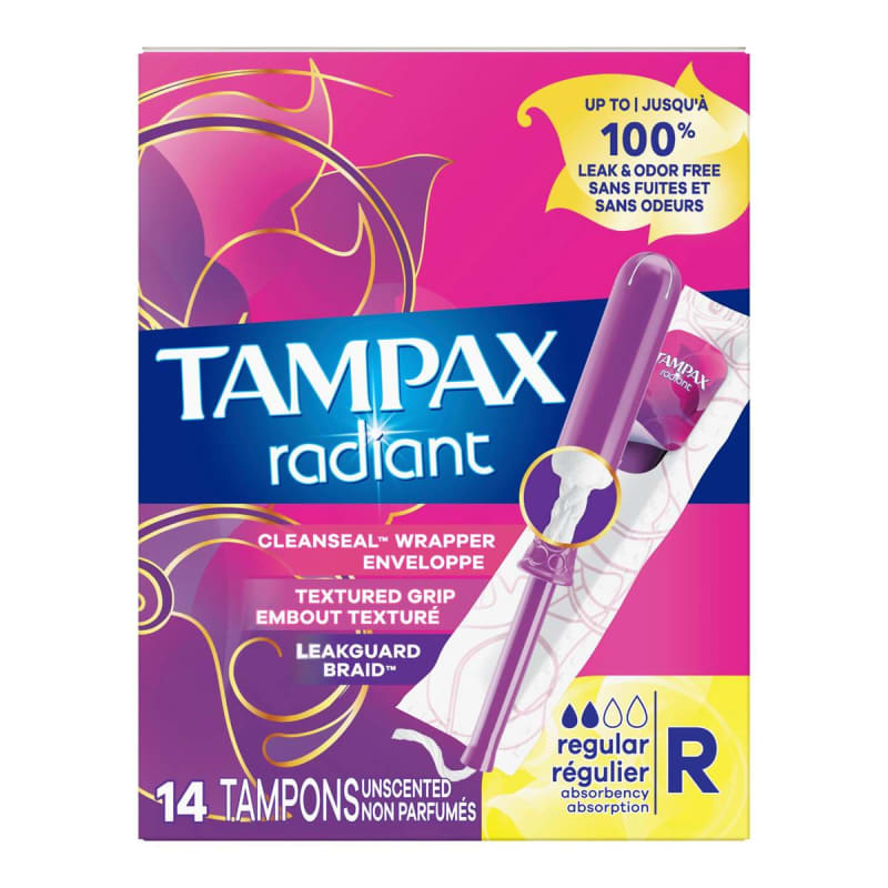 Procter & Gamble TampaxÂ® Radiant Tampons Regular Absorbency Unscented