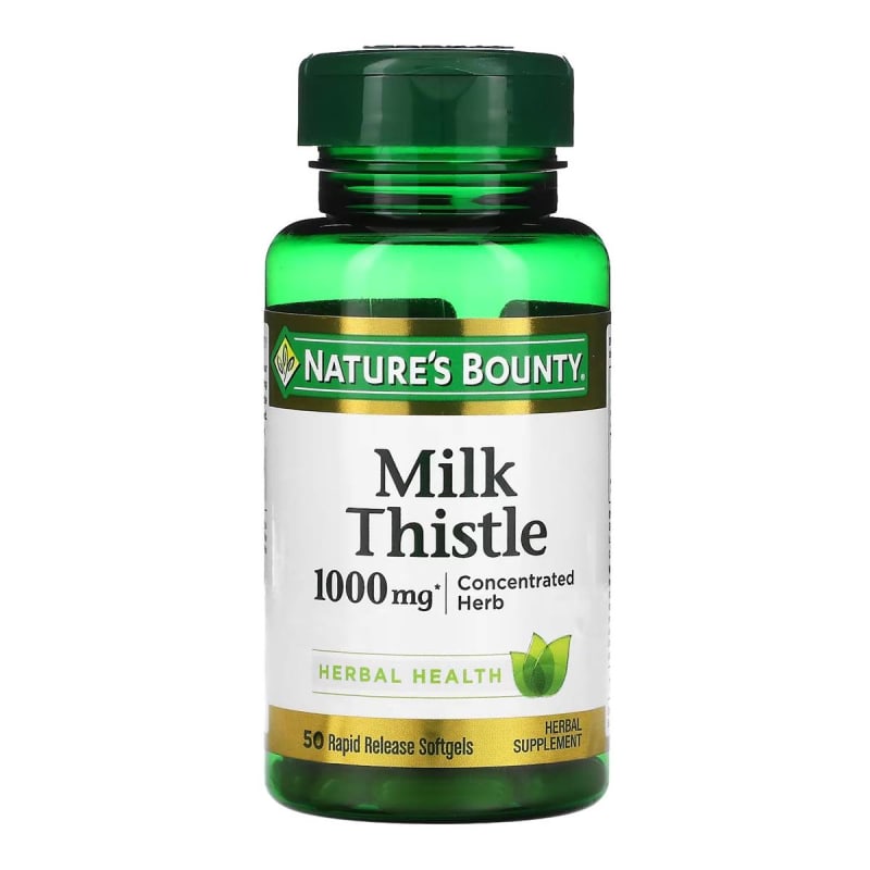 US Nutrition Nature's Bounty Milk Thistle 1000 mg Herbal Supplement Softgels