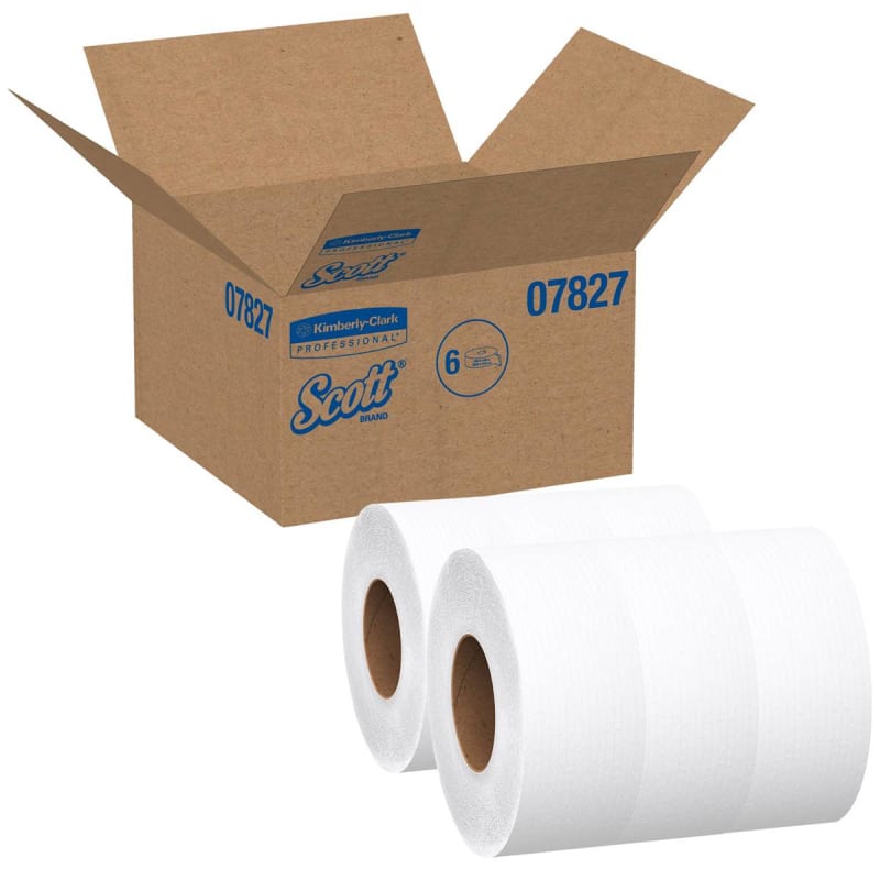 Kimberly Clark Toilet Tissue ScottÂ® Essential JRT Extra Long White 2-Ply Jumbo Size Cored Roll Continuous Sheet 3-11/20 Inch X 2000 Foot
