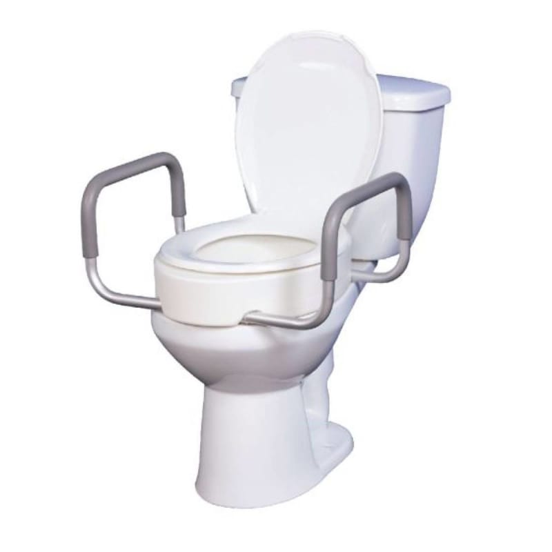 Performance Health Raised Toilet Seat with Arms driveâ„¢ Premium 3-1/2 Inch Height Standard Round 300 lbs. Weight Capacity