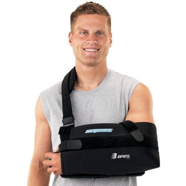 Breg Shoulder Immobilizer SlingShotÂ® 2 X-Large, 16.5 - 17.5 Inch Forearm Circumference AirmeshÂ® Buckle Closure
