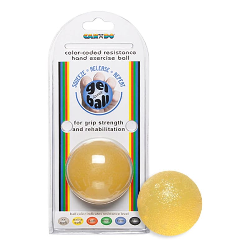 Fabrication Enterprises CanDoÂ® Standard Gel Squeeze Ball, Yellow, Extra Light