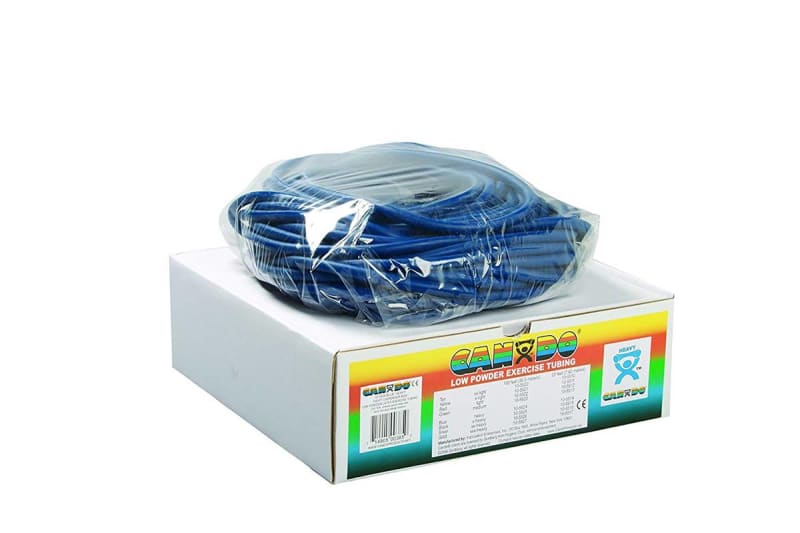 Fabrication Enterprises CanDoÂ® Low Powder Exercise Resistance Tubing, Blue, 100', Heavy Resistance