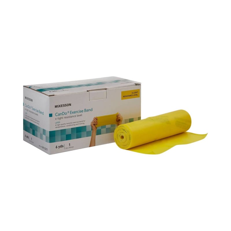 Fabrication Enterprises Exercise Resistance Band CanDoÂ® Yellow 5 Inch X 25 Yard X-Light Resistance
