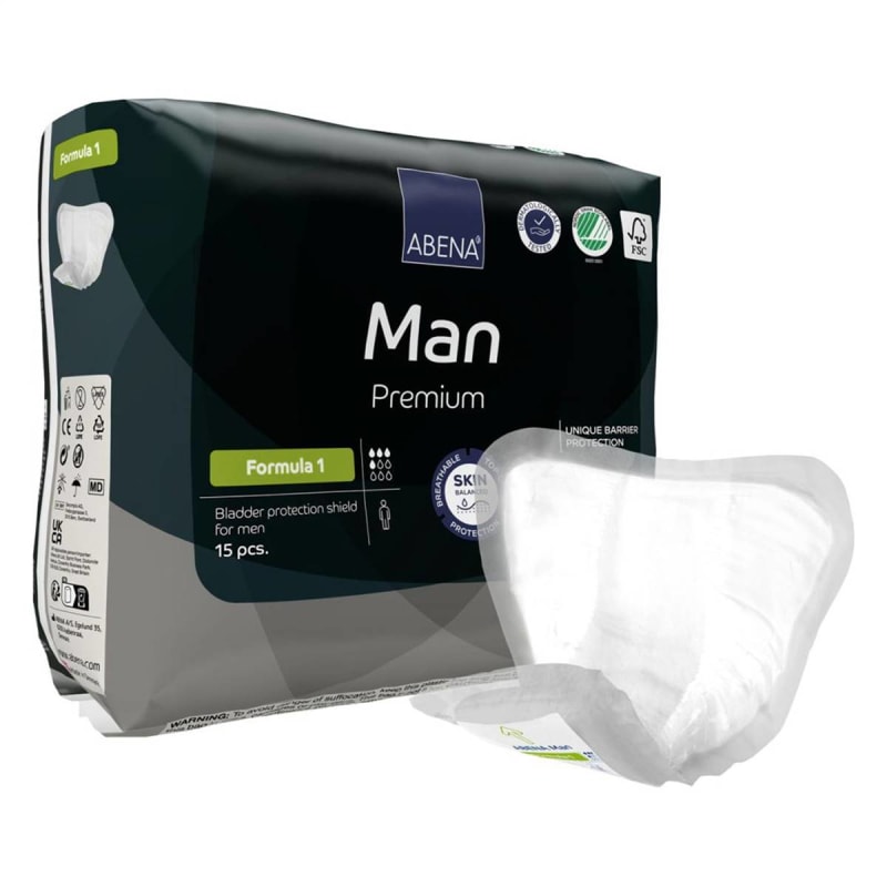 Abena North America Abena® Man Premium Formula 1 Bladder Control Pad, Light Large Abena North America Abena® Man Premium Formula 1 Bladder Control Pad, Light Large