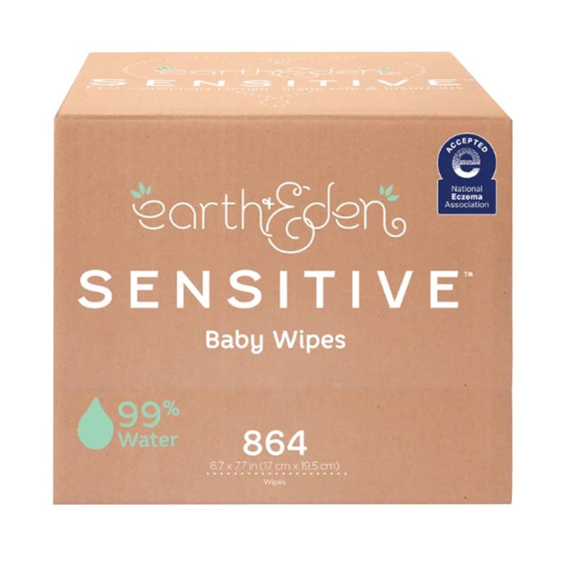 First Quality Products LLC Earth & Eden Sensitiveâ„¢ Baby Wipes, 6.7 x 7.7 Inch, 72 per Pack