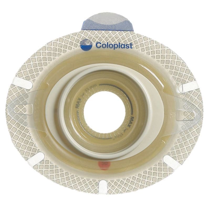 Coloplast SenSuraÂ® Click Xpro Ostomy Barrier, Trim to Fit 10 â€“ 55 mm Stomas, Blue Match