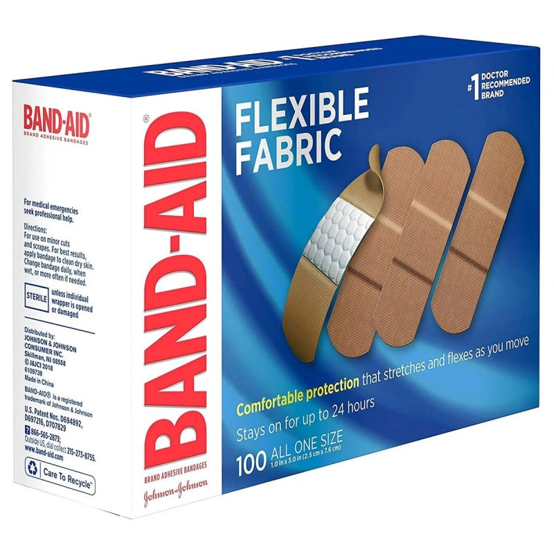 Kenvue Brands LLC Band-AidÂ® Flexible Fabric Tan Adhesive Strip, 1 x 3 Inch