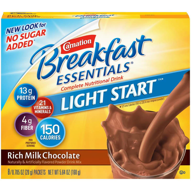 Nestle Healthcare Nutrition Carnation Breakfast Essentials® Light Start Chocolate Nutritional Drink Mix Nestle Healthcare Nutrition Carnation Breakfast Essentials® Light Start Chocolate Nutritional Drink Mix