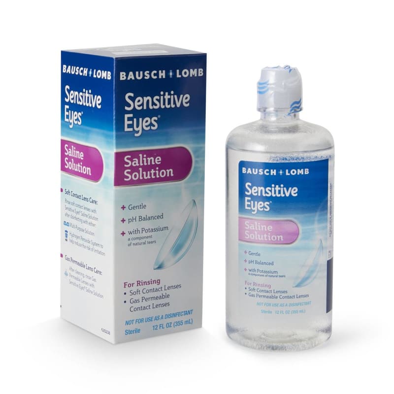 Bausch & Lomb Sensitive EyesÂ® Plus Contact Lens Solution, 12-ounce Bottle
