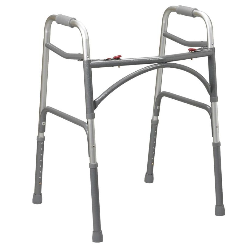 Drive DeVilbiss Healthcare driveâ„¢ Aluminum Bariatric Dual Release Walker, 32 â€“ 39 Inch Height