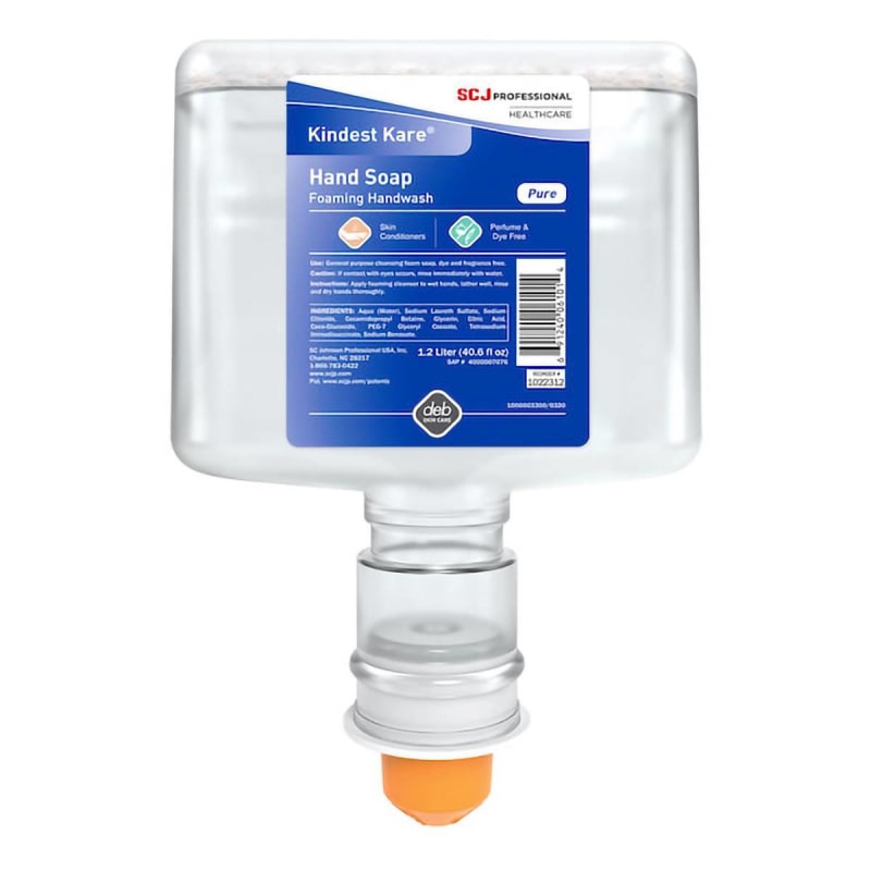 SC Johnson Professional USA Inc Soap Kindest Kare® PURE Foaming 1,200 mL Dispenser Refill Bottle Unscented SC Johnson Professional USA Inc Soap Kindest Kare® PURE Foaming 1,200 mL Dispenser Refill Bottle Unscented