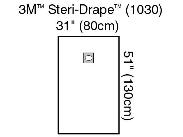 Solventum Corporation 3Mâ„¢ Steri-Drapeâ„¢ Sterile Aperture EENT Drape, 31 x 51 Inch Solventum Corporation 3Mâ„¢ Steri-Drapeâ„¢ Sterile Aperture EENT Drape, 31 x 51 Inch