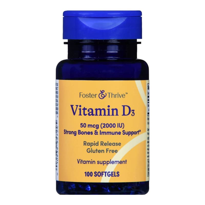McKesson Foster & Thriveâ„¢ Vitamin D-3 50 mcg (2000 IU) Rapid Release Softgels