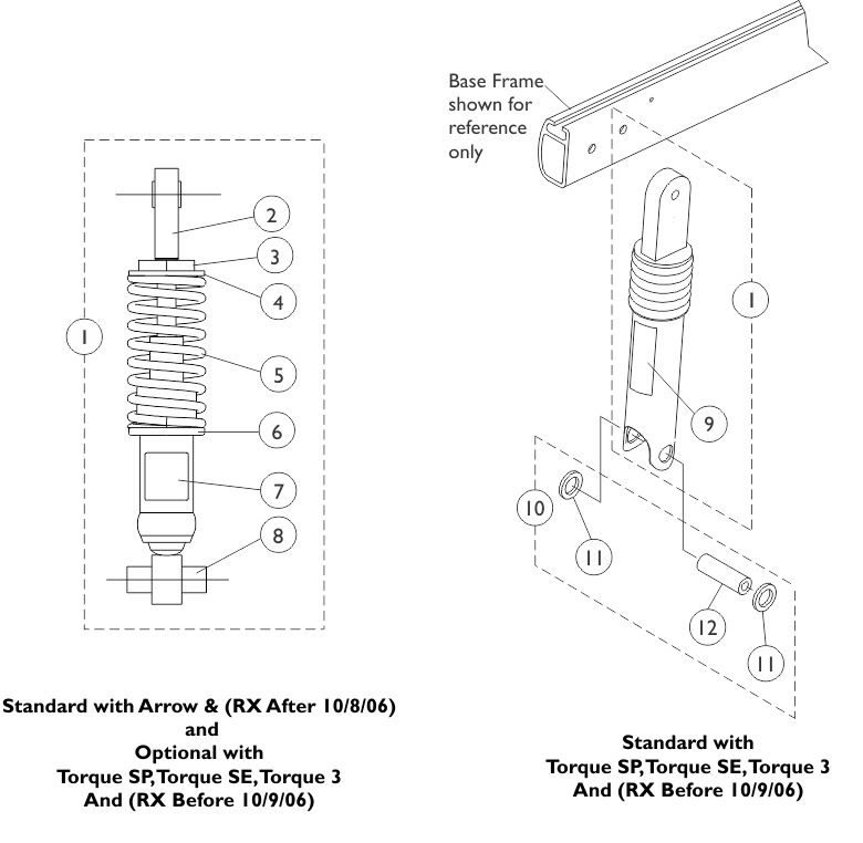 Invacare Shock Assembly Non-Heavy Duty 9153636909