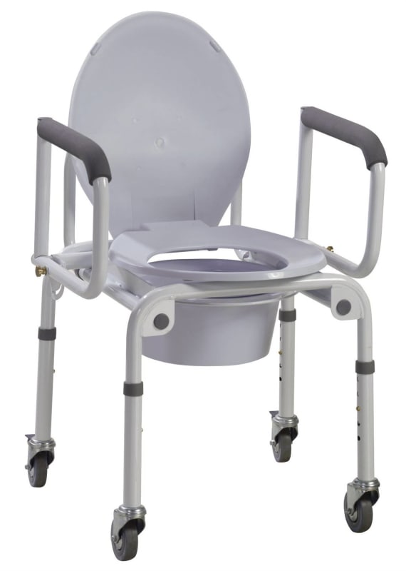 Drive DeVilbiss Healthcare driveâ„¢ Commode Chair, 17 â€“ 21 Inch Height