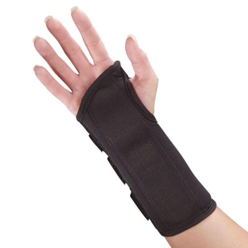 DeRoyal Wrist Brace Polyester Foam / Nylon / Tricot Left Hand Black Medium