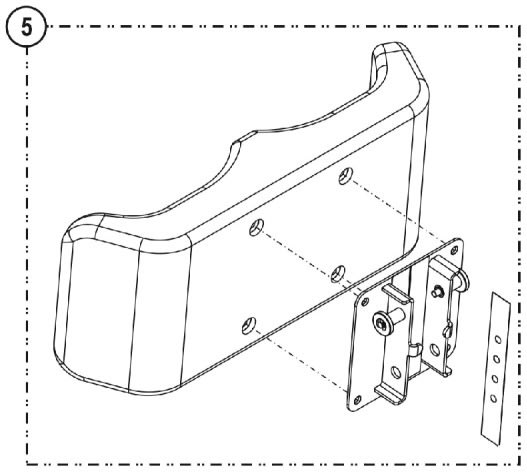Invacare Kit Knee Pad with Mounting Assembly 9153647890