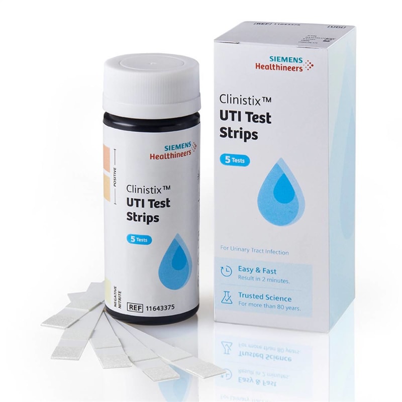 Siemens Clinistix UTI Urine Test Strips - Easy-to-Use, Fast Results, 5 Tests