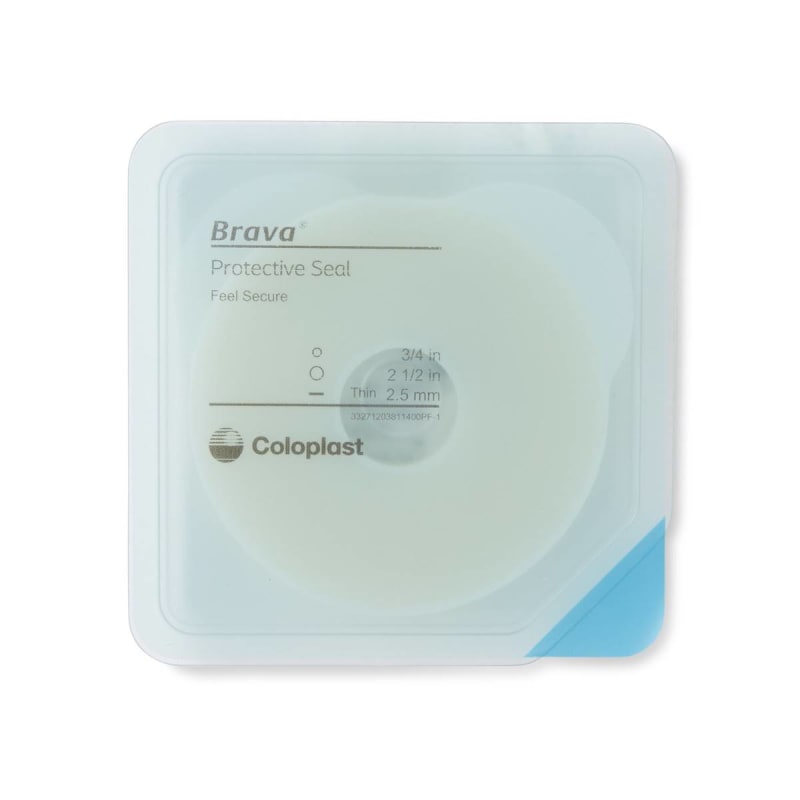 Coloplast Ostomy Seal BravaÂ® Thin 3/4 Inch (18mm) Stoma 2-1/2 Inch (64mm) For Use with Ostomy Pouch