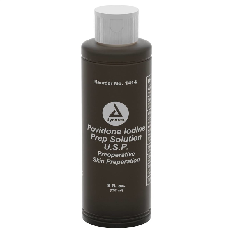 dynarexÂ® Povidone Iodine Prep Solution, 8-ounce Bottle