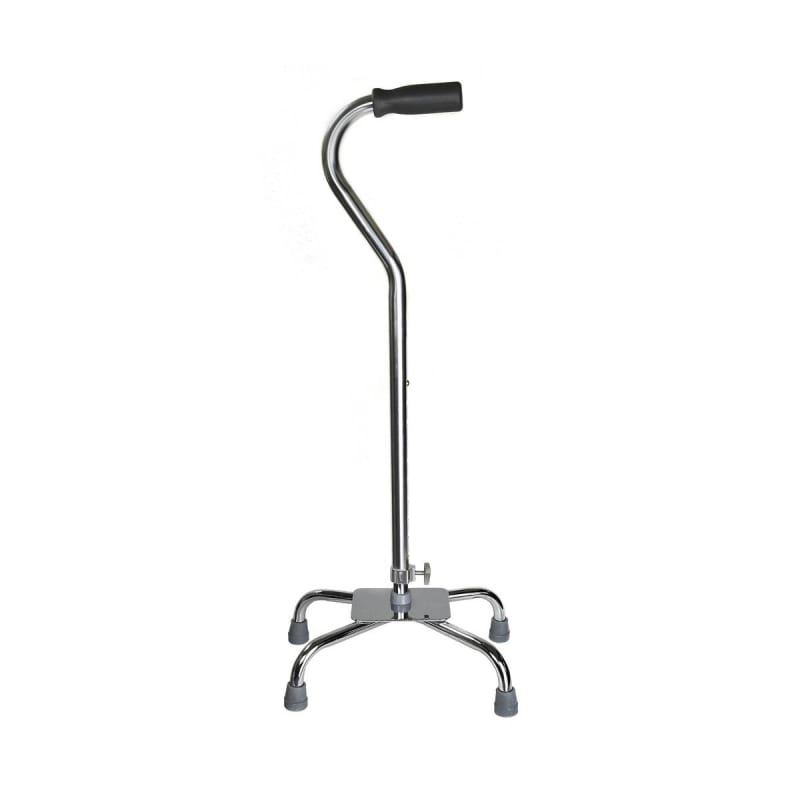McKesson Steel Chrome Offset Quad Cane, 29 â€“ 37.5 Inch