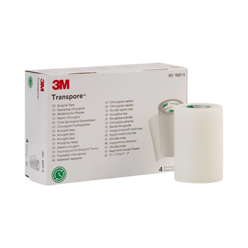Solventum Corporation 3Mâ„¢ Transporeâ„¢ Plastic Medical Tape, 3 Inch x 10 Yard, Transparent