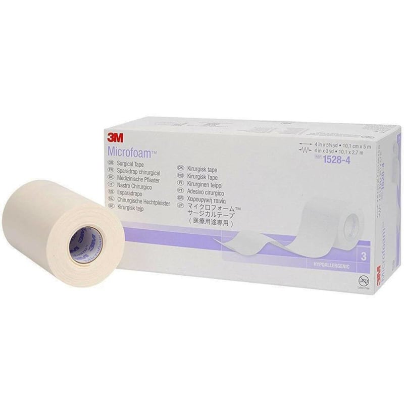 Solventum Corporation 3Mâ„¢ Microfoamâ„¢ Foam / Acrylic Adhesive Medical Tape, 4 Inch x 5-1/2 Yard, White