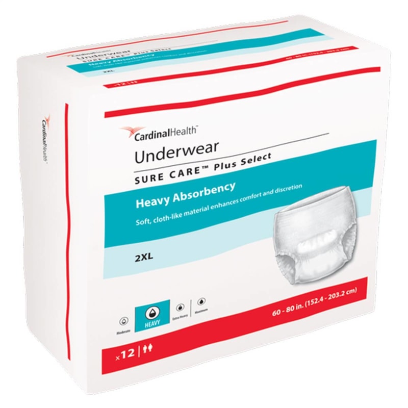 Cardinal Sure Careâ„¢ Plus Heavy Absorbent Underwear, 2X-Large