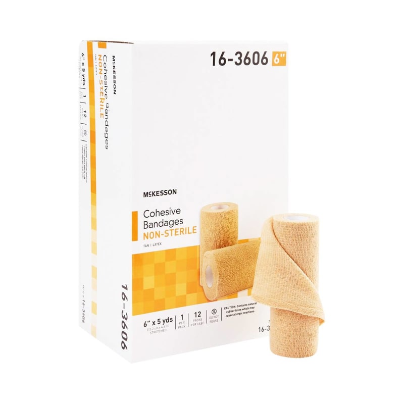 McKesson Brand McKesson Self-adherent Closure Cohesive Bandage, 6 Inch x 5 Yard McKesson Brand McKesson Self-adherent Closure Cohesive Bandage, 6 Inch x 5 Yard