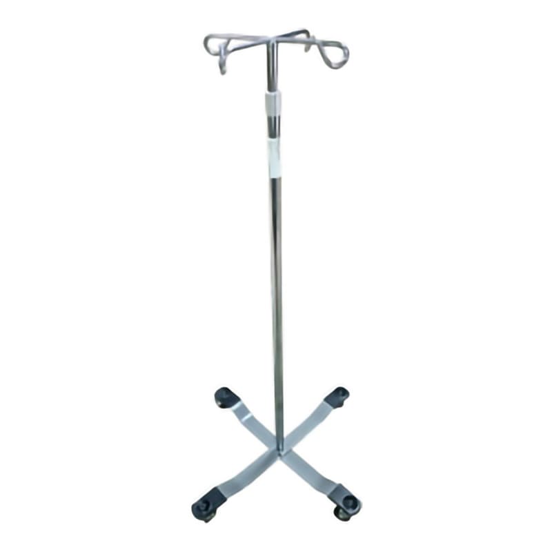 McKesson Brand IV Stand Floor Stand 4 Hooks 4 Legs with Casters McKesson Brand IV Stand Floor Stand 4 Hooks 4 Legs with Casters