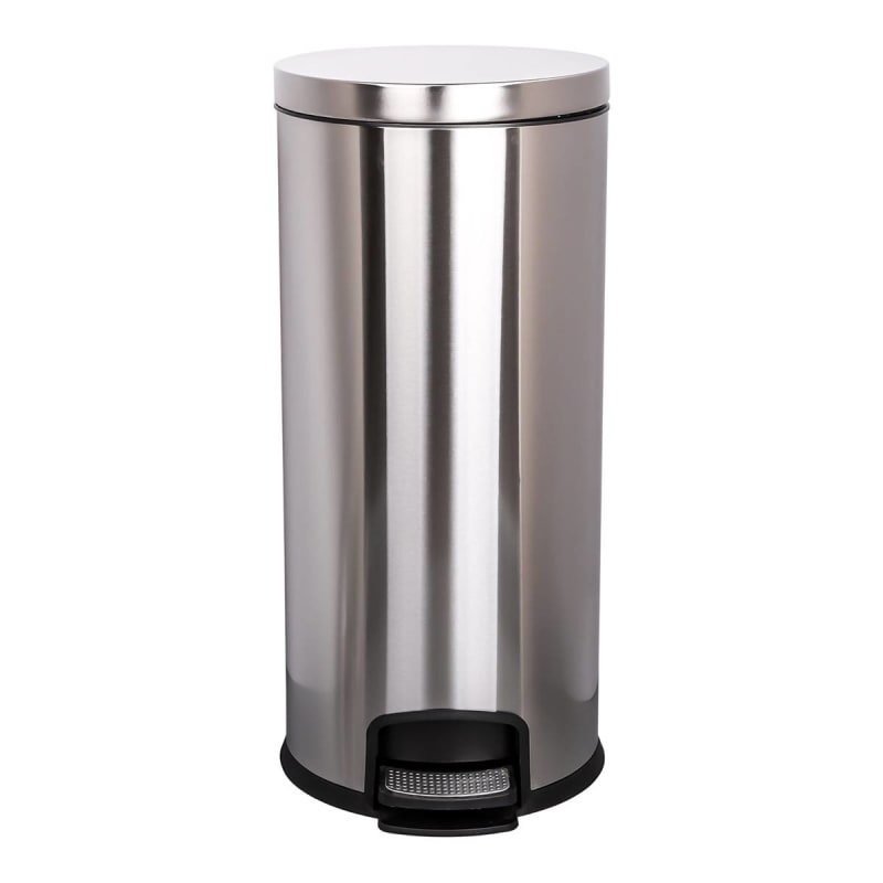 McKesson Brand McKesson Trash Can, Stainless Steel, Round, 8 Gallons, 12 x 26.77 Inch McKesson Brand McKesson Trash Can, Stainless Steel, Round, 8 Gallons, 12 x 26.77 Inch