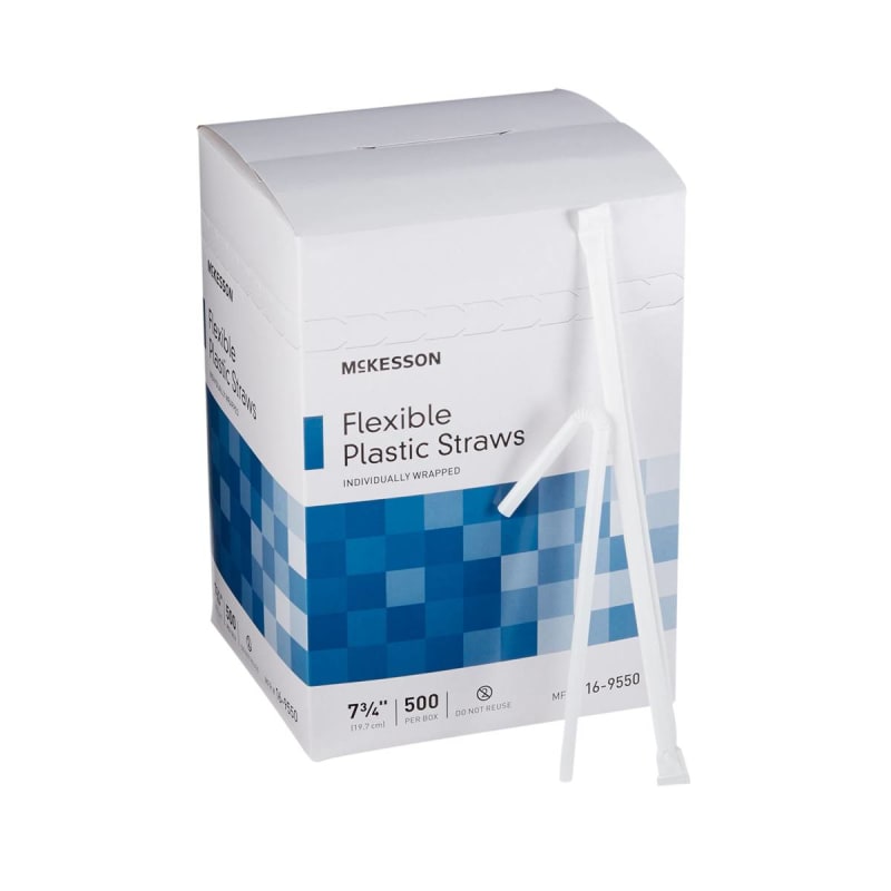 McKesson Flexible Drinking Straw, 7-3/4 Inch Length McKesson Flexible Drinking Straw, 7-3/4 Inch Length