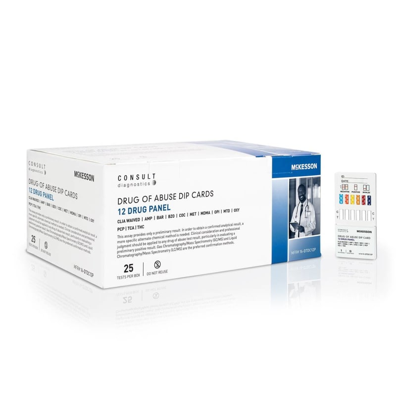 McKesson Consultâ„¢ 12-Drug Panel with Adulterants Drugs of Abuse Test Kit