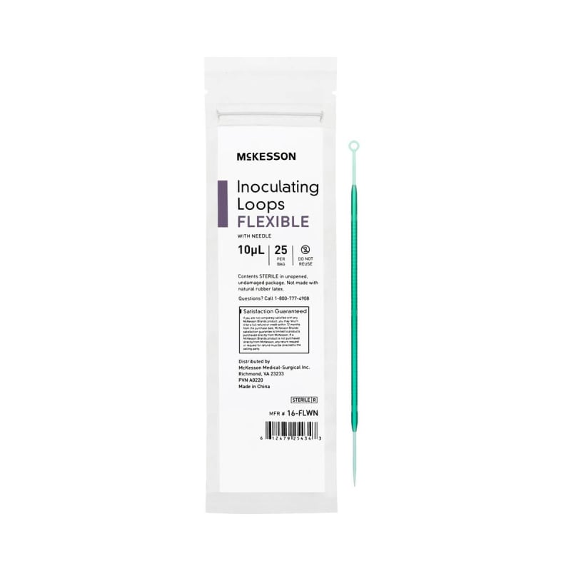 McKesson Inoculating Loop with Needle, 10 µL, 20 centimeter Length McKesson Inoculating Loop with Needle, 10 µL, 20 centimeter Length