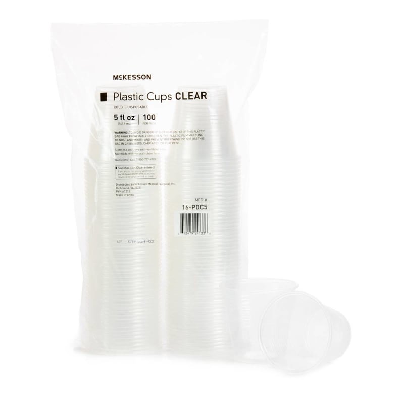 McKesson Brand McKesson Polypropylene Drinking Cups, 5 oz, Clear