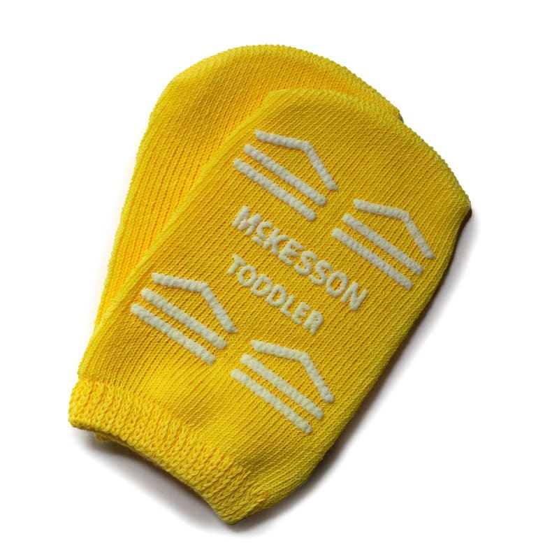 McKesson Brand Slipper Socks McKesson Unisex Toddler Single Tread Single Patient Use Yellow McKesson Brand Slipper Socks McKesson Unisex Toddler Single Tread Single Patient Use Yellow