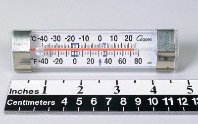Health Care Logistics Horizontal Refrigerator / Freezer Thermometer