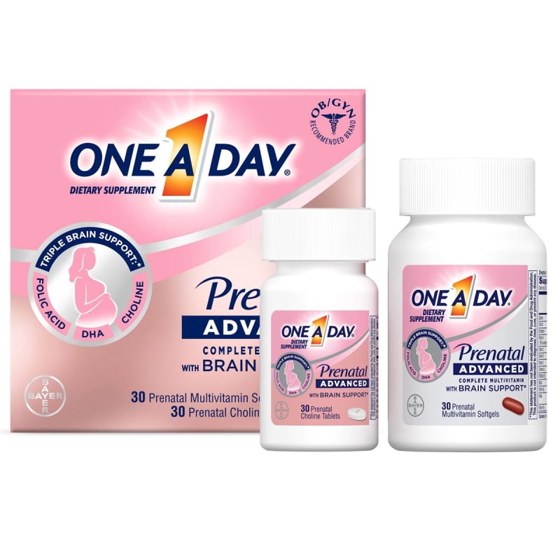 Bayer One A Day Prenatal Advanced Softgels and Tablets