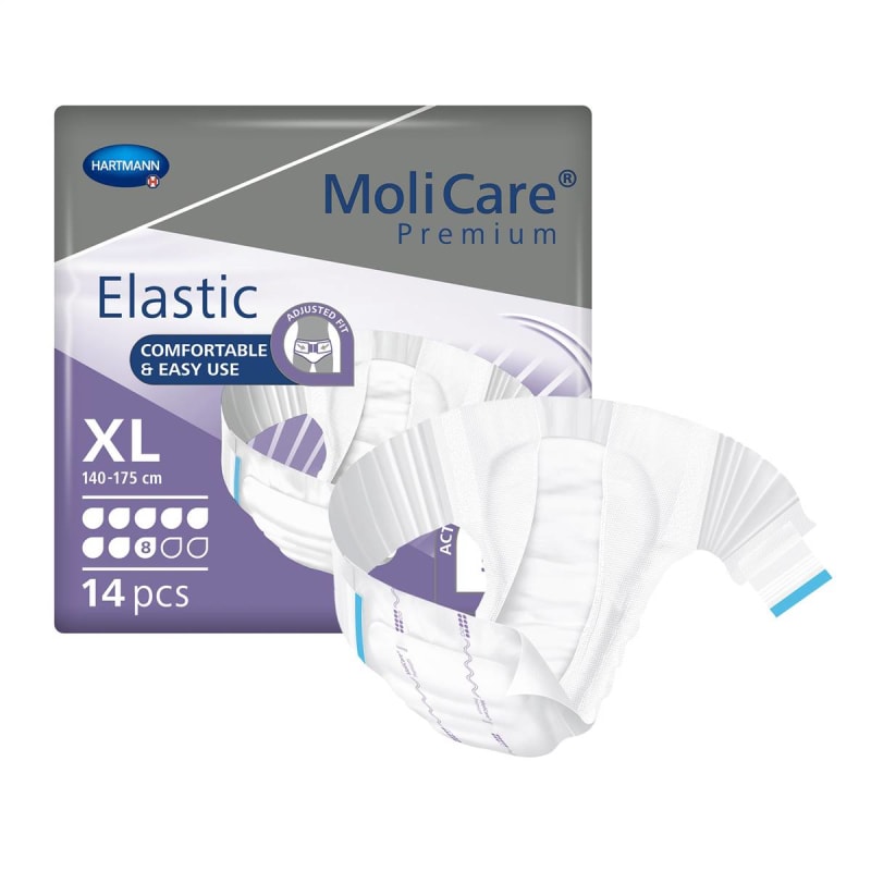 Hartmann MoliCare® Premium Elastic 8 Drop Absorbency Incontinence Briefs, Extra Large Hartmann MoliCare® Premium Elastic 8 Drop Absorbency Incontinence Briefs, Extra Large