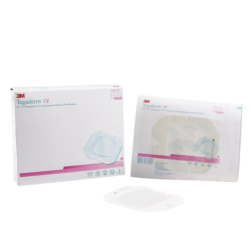 Solventum Corporation 3Mâ„¢ Tegadermâ„¢ I.V. Transparent Film Dressing with Adhesive-Free Window