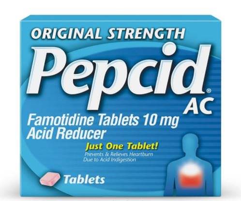 J & J Sales PepcidÂ® AC Famotidine 10 mg Acid Reducer Tablets Original Strength
