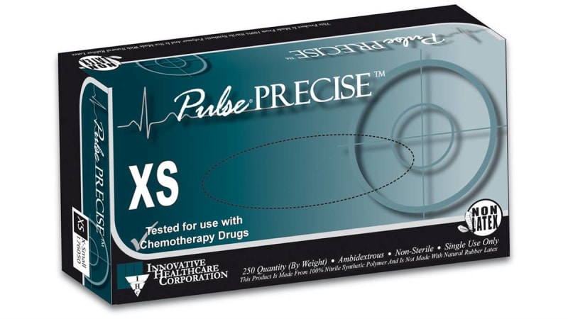 Innovative Healthcare Corp Pulse® Precise™ Nitrile Exam Glove, Extra Small, Aqua Blue Innovative Healthcare Corp Pulse® Precise™ Nitrile Exam Glove, Extra Small, Aqua Blue