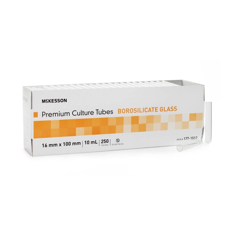 McKesson Plain Glass Test Tube, 10 mL, 16 x 100 mm McKesson Plain Glass Test Tube, 10 mL, 16 x 100 mm