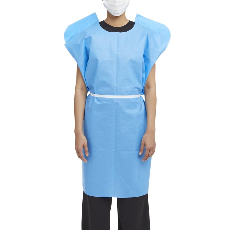 McKesson Brand McKesson Patient Exam Gown, One Size Fits Most, Blue