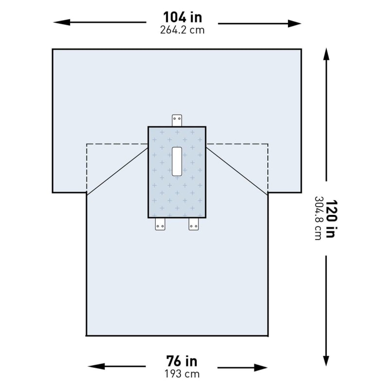 McKesson Sterile Laparotomy Drape, 104 x 76 x 120 Inch