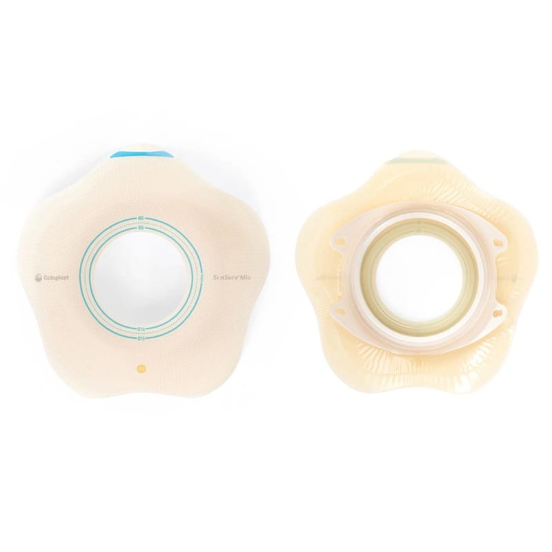 Coloplast SenSuraÂ® Mio Convex Flip Ostomy Barrier, 50 mm Stoma Openings, Yellow Match