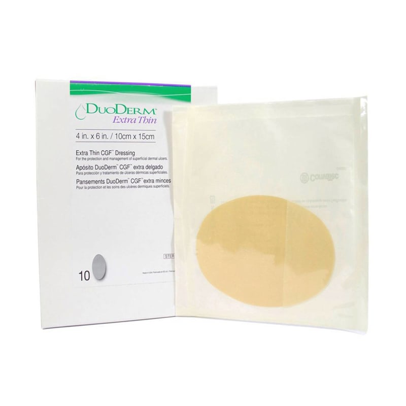 ConvaTec DuoDermÂ® Extra Thin Hydrocolloid Dressing, 4 x 6 Inch Oval