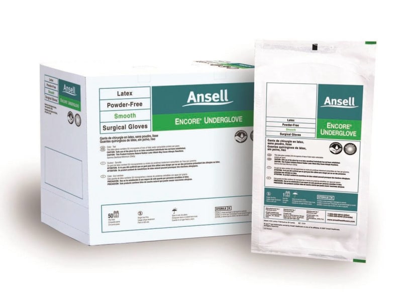 Ansell Encore® Latex Surgical Underglove, Size 6.5, Green Ansell Encore® Latex Surgical Underglove, Size 6.5, Green