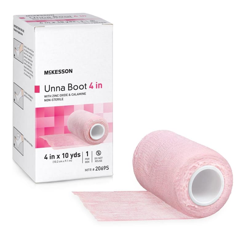McKesson Zinc Oxide / Calamine Unna Boot, 4 Inch x 10 Yard
